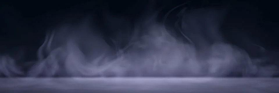 Cold smoke effect on black background Stock Illustration