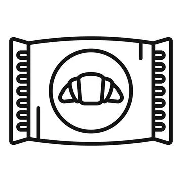 Cold snack pack icon outline vector. Chips package Illustrazione stock