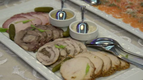 Cold snacks Stock Footage 54245588