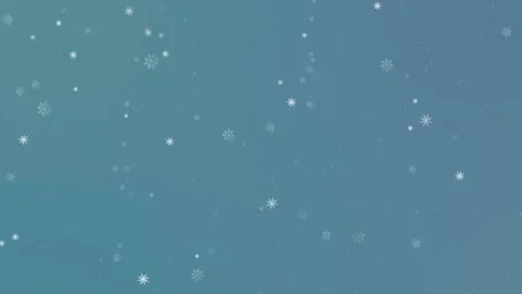 Cold snow flakes falling in cool blue tone background Stock Footage 322776715