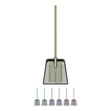 Cold snow shovel cartoon vector graphic Stock Illustration