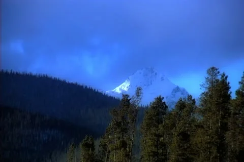 Cold Snowy Mountain Top Video stock 12414850