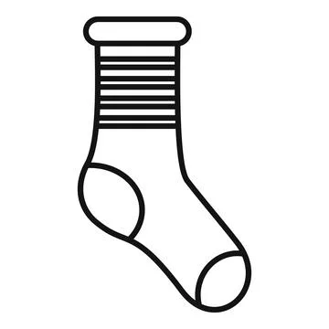 Cold sock icon outline vector. Wool sock Illustrazione stock