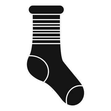 Cold sock icon simple . Wool sock Stockillustratie