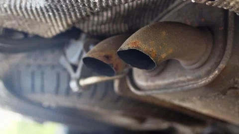 Cold Start: Engine Exhaust Emission Stock Footage 339268342