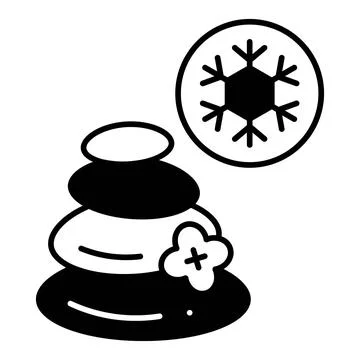 Cold Stone Dualtone Icon Stock Illustration