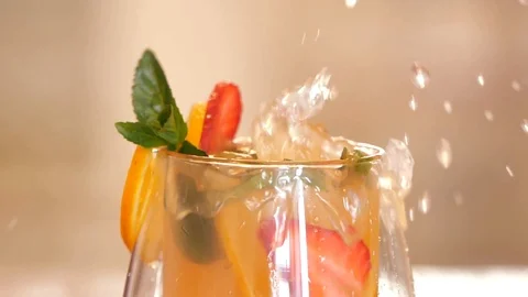 Cold summer lemonade Stock Footage 111619147