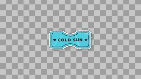 Cold Sun Badge Sticker 스톡 After Effects