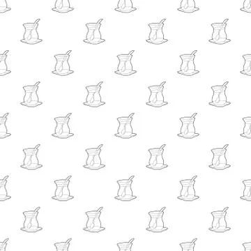 Cold tea pattern vector seamless 스톡 일러스트