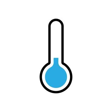 Cold temperature icon logo design template isolated illustration Illustrazione stock