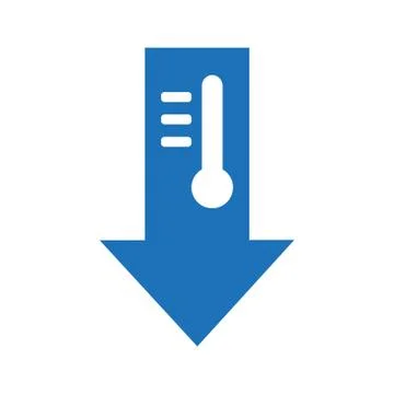 Cold temperature icon Vector flat design style Stock Illustration