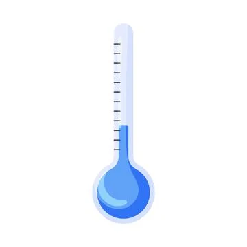 Cold Temperature Thermometer Isolated Element Stock Illustration