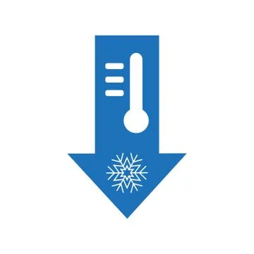 Cold temperature vector icon on white background Stock Illustration