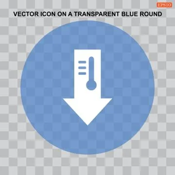 Cold temperature vector icon on white background Stock Illustration