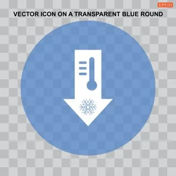 Cold temperature vector icon on white background Stock Illustration