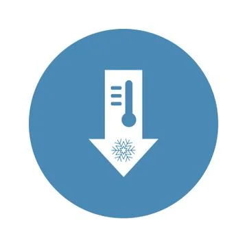 Cold temperature vector icon on white background Stock Illustration
