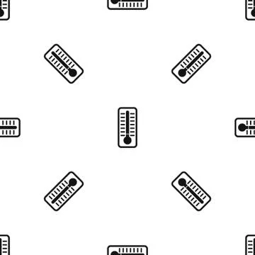 Cold thermometer pattern seamless black Illustrazione stock
