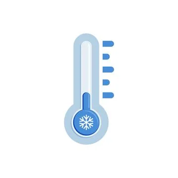 Cold thermometer vector illustration in flat style design Stock Illustration