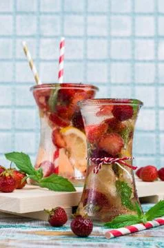 Cold transparent drink Stock Photos