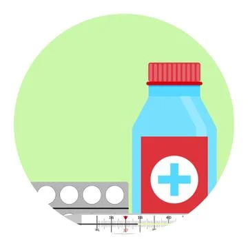 Cold treatment vector icon Stock Illustration