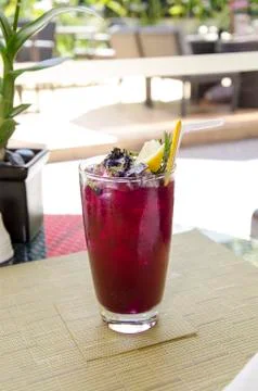 Cold ultraviolet drink Stock Photos