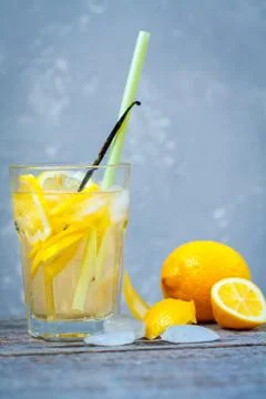 Cold vanilla lemonade Stock Photos