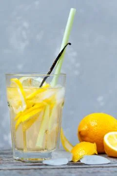 Cold vanilla lemonade Stock Photos