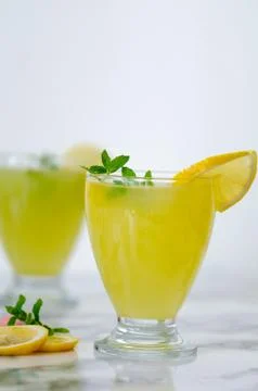 Cold ve refreshing lemonade Stock Photos