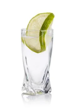 Cold vodka shots Stock Photos