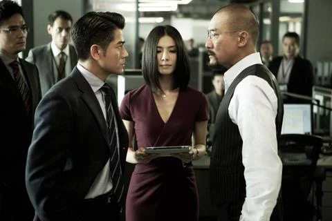  Cold War (2012) - filmstill Aaron Kwok, Charlie Yeung, Tony Leung Ka Fai ... Stock Photos