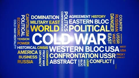 Cold War animated word cloud,animation t... | Stock Video | Pond5