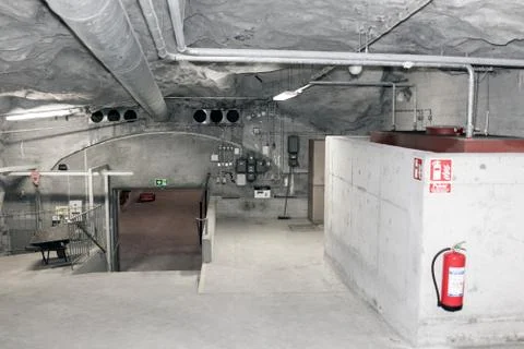 Cold war bunker  interior dorr Foto stock