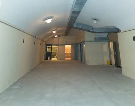 Cold war bunker  interior dorr 写真素材
