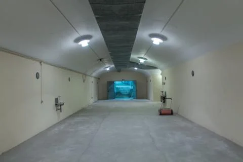 Cold war bunker  interior dorr Stock Photos