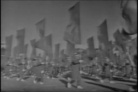 Cold War - Moscow Red Square Military Parade 1967 Stock Footage 248019838