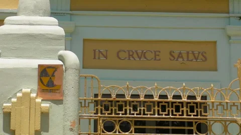 Cold War Radiation Era Fallout Shelter V3 Stock Footage 4675325