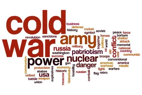 Cold war word cloud Stock Illustration