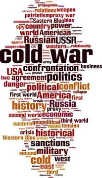 Cold war word cloud Stock Illustration