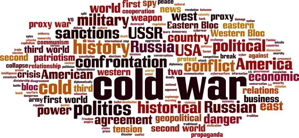 Cold war word cloud Stock Illustration
