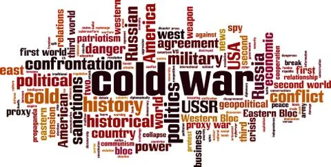 Cold war word cloud Stock Illustration