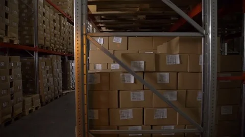 Cold warehouse for ice cream Stock Footage 80252822