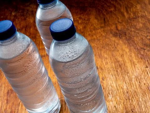 Cold water bottles Stock Photos