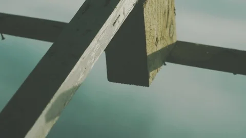 Cold water reflection background. Silent lake surface - tranquil scene. Stock Footage 80215778