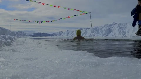 Cold water swimming Stock Footage 238923718