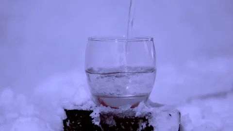 Cold water in winter Stock Footage 169547666