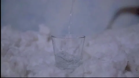 Cold water in winter Stock Footage 169548818