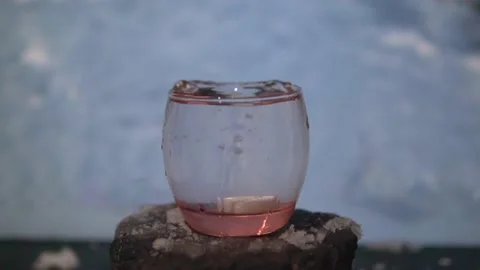 Cold water in winter Stock Footage 169550901