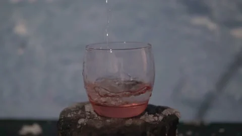 Cold water in winter Stock Footage 169550915