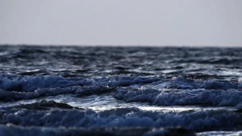 Cold waves on the water surface Stock Footage 154191459