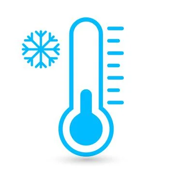 Cold weather thermometer icon Stock Illustration